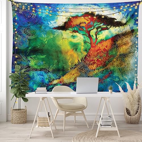 Miniatura 54 de Ambesonne Tapiz vintage, detalles de relojes mecánicos, diseño steampunk, diseño steampunk, para colgar en la pared para dormitorio, sala de estar,