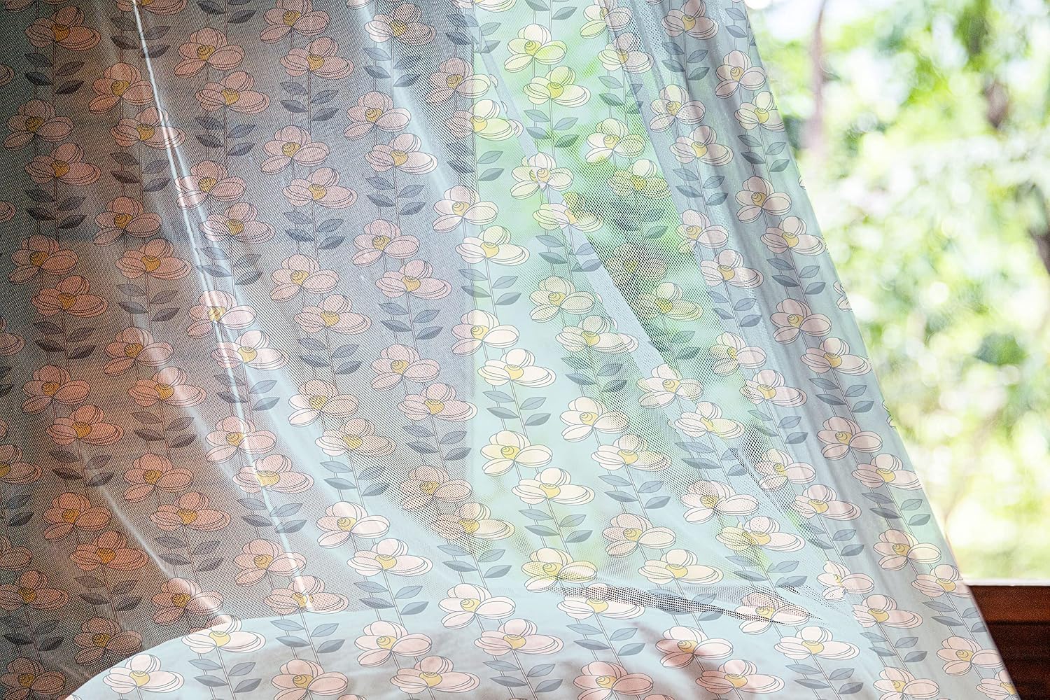 Lunarable Valentine's Day Tulle Curtains with Rod Pocket, Love Themed Doodle Marker Drawn Various Repetitive Heart Shapes Pattern, Sheer Drape for Wedding Party 2 Panels, 108" x 63", Ivory and Grey
