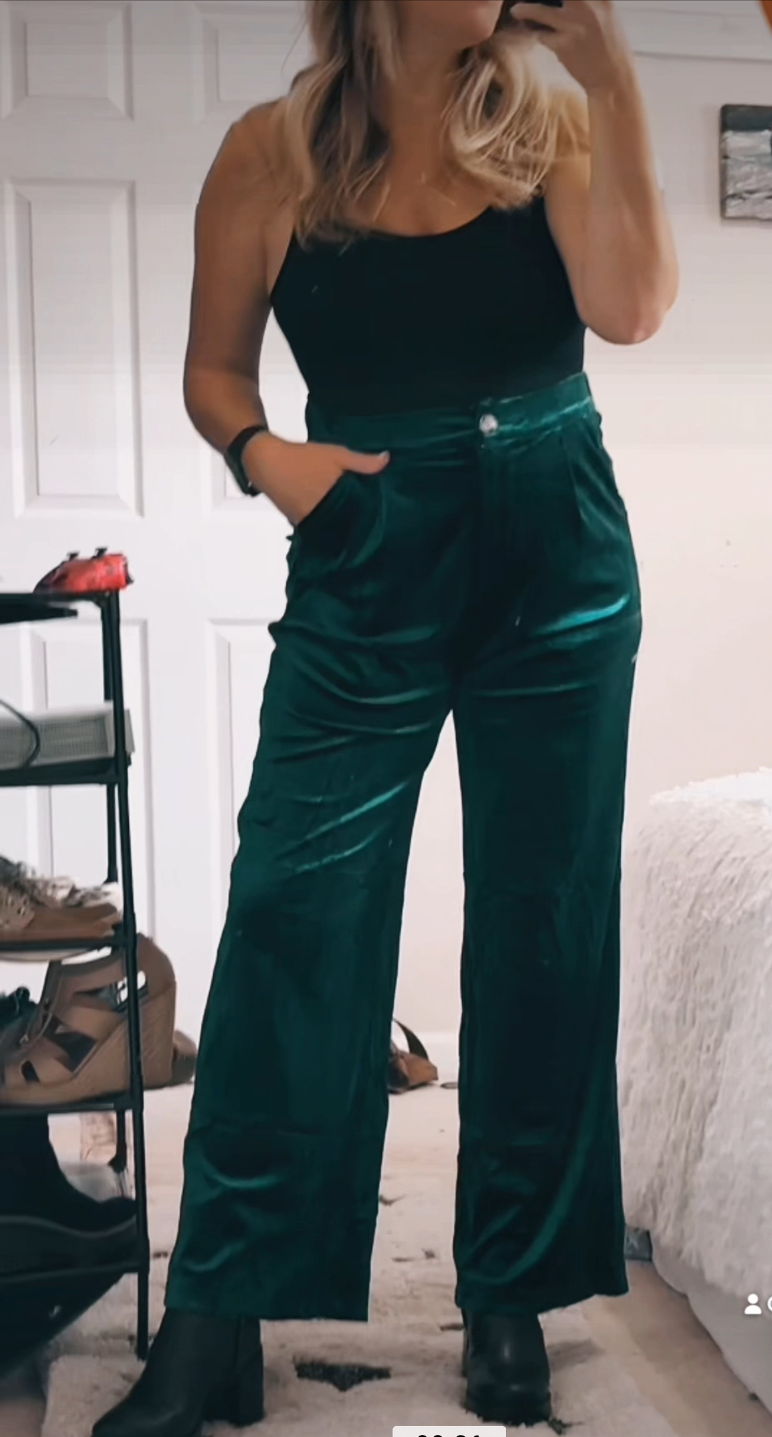 High waisted Velvet Pants