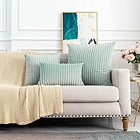 Vista 63 de UGASA - Juego de 2 fundas de almohada de terciopelo a rayas, funda decorativa para cojín con cremallera oculta para el hogar, sofá, dormitorio