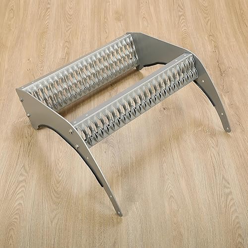 Miniatura 4 de KUAFU Escalón de tanque de combustible de 26 pulgadas compatible con Peterbilt todos los modelos de aluminio recubierto de polvo plateado