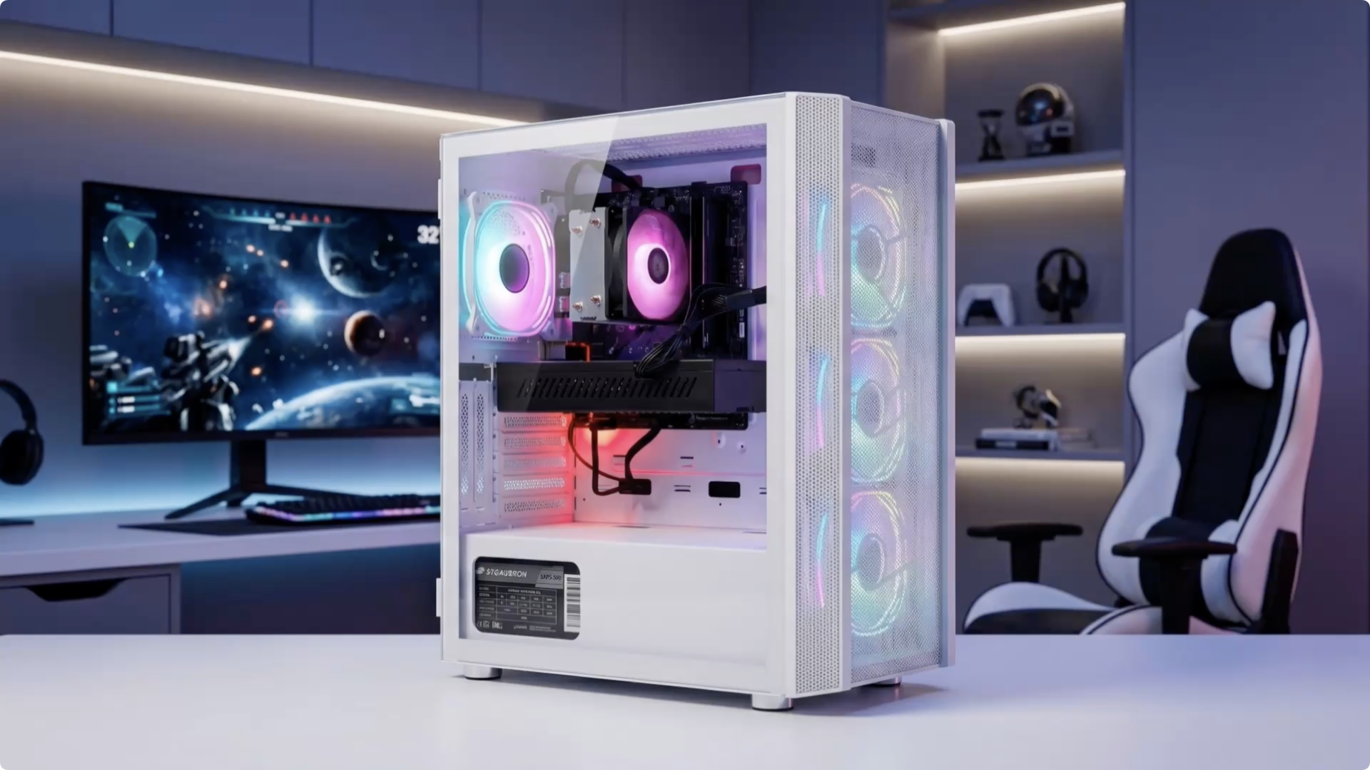 STGAubron Gaming PC Computer Desktop, AMD Ryzen 5 5500 up to 4.2G