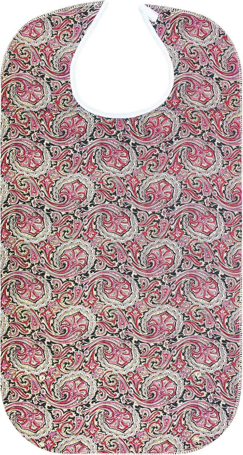 RMS Adult Bib Washable Reusable Waterproof Clothing Protector with Vinyl Backing 34"X18", Designer Patterns (Heritage) : Health & Household