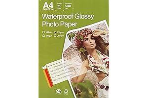 Photo Glossy White Paper 8.3"x11.7" A4 Size Photo Paper