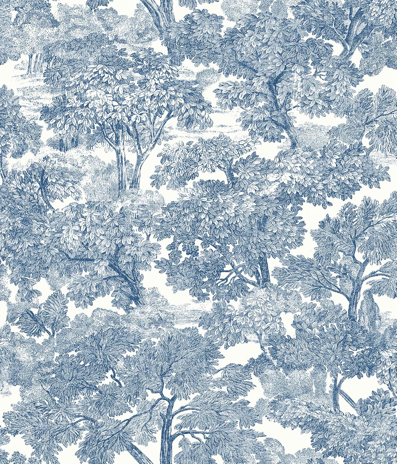 Chesapeake Grey Spinney Toile Wallpaper, Prepasted, Washable, Strippable