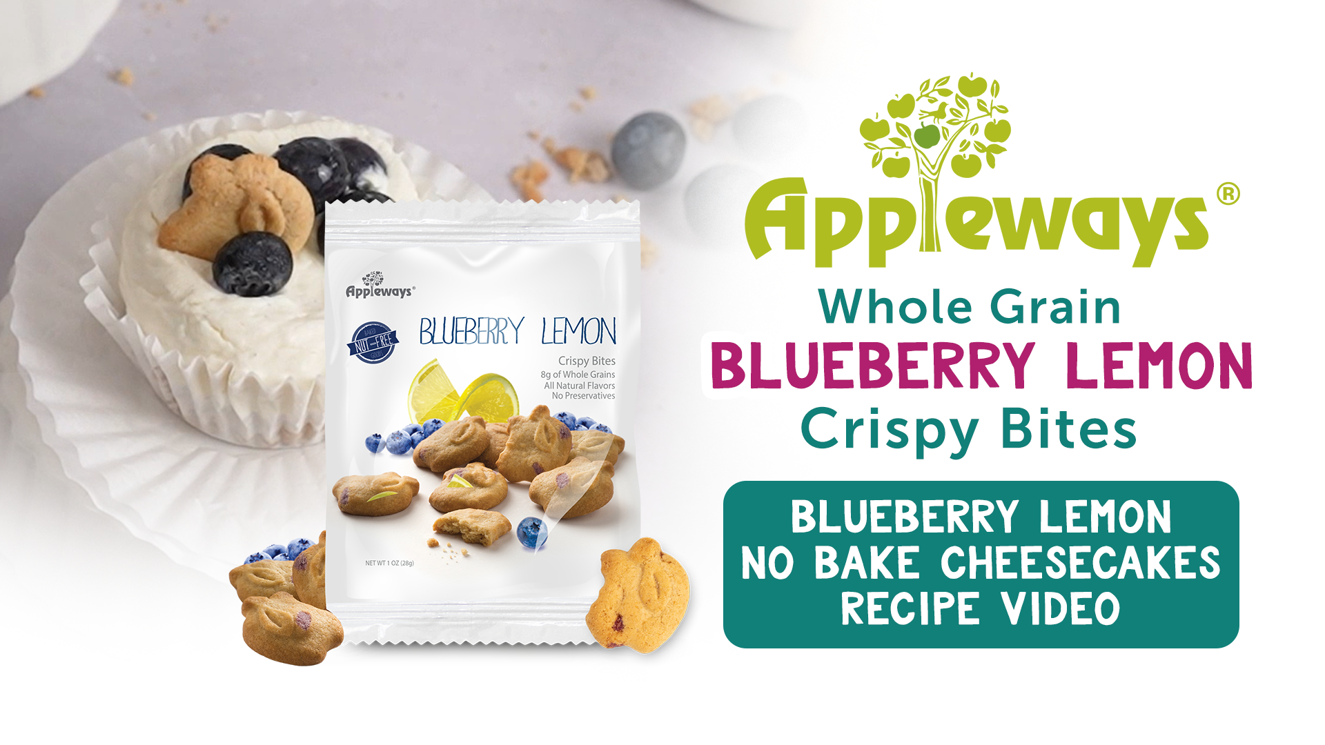 Amazon.com: Appleways Whole Grain Blueberry Lemon Crispy Bites | 1