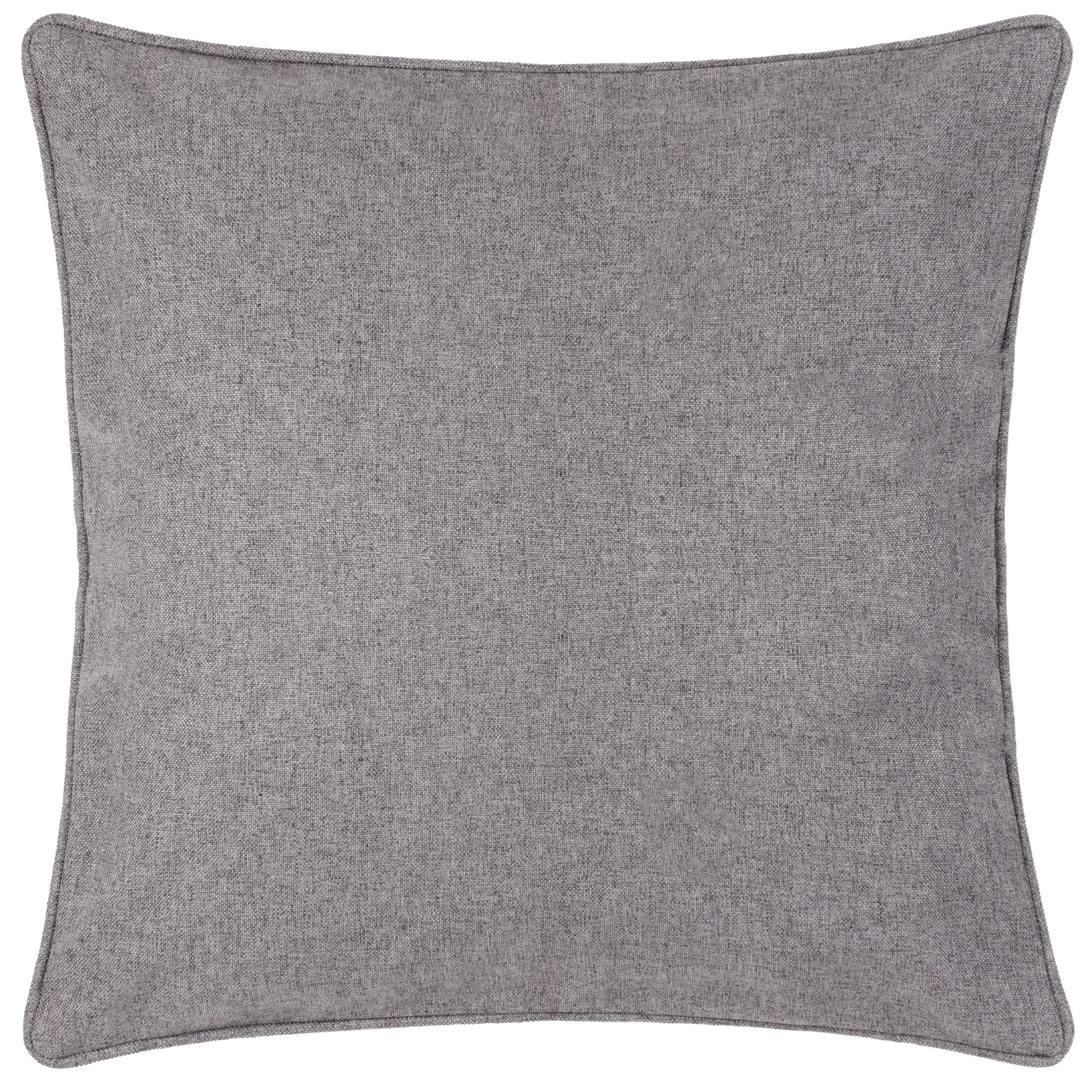 furn. Dawn Textured Filled Cushion, Grey - 45x45cm Polyester