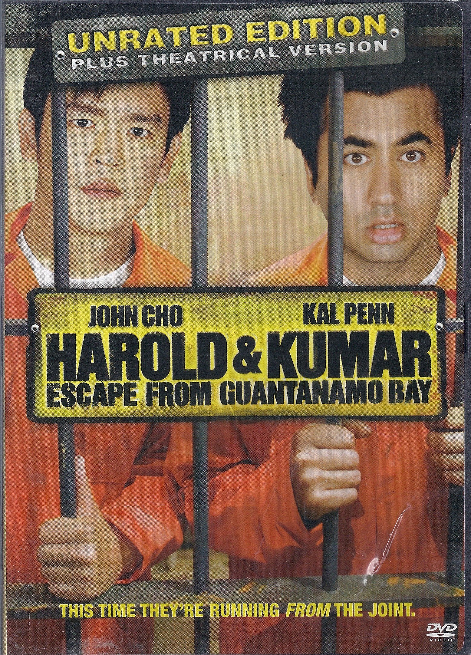 Harold & Kumar Escape From Guantanamo DVD para ver cine sin censura y desconectar del estrés