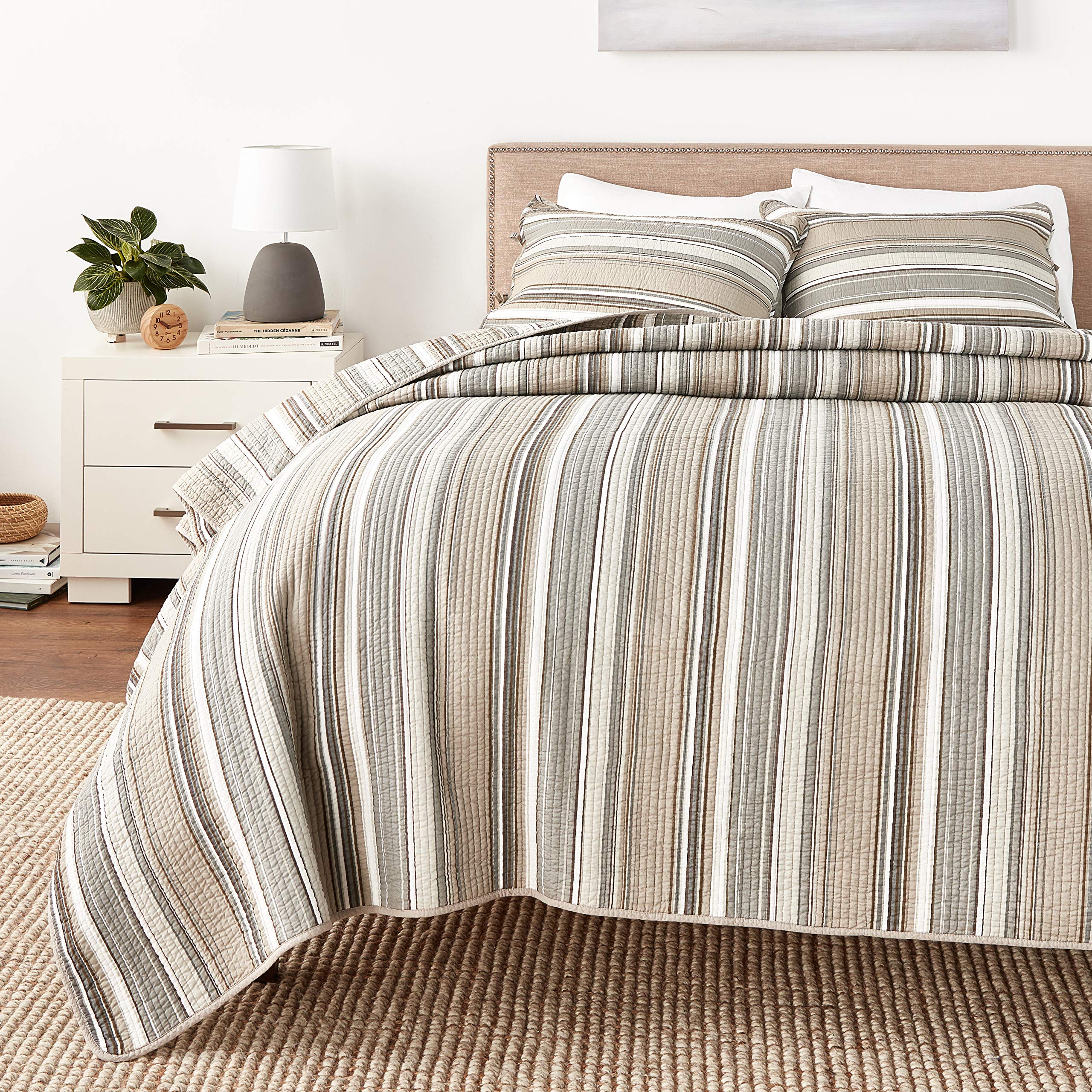 Stone Cottage Fresno Collection Quilt Set100 Cotton, Reversible