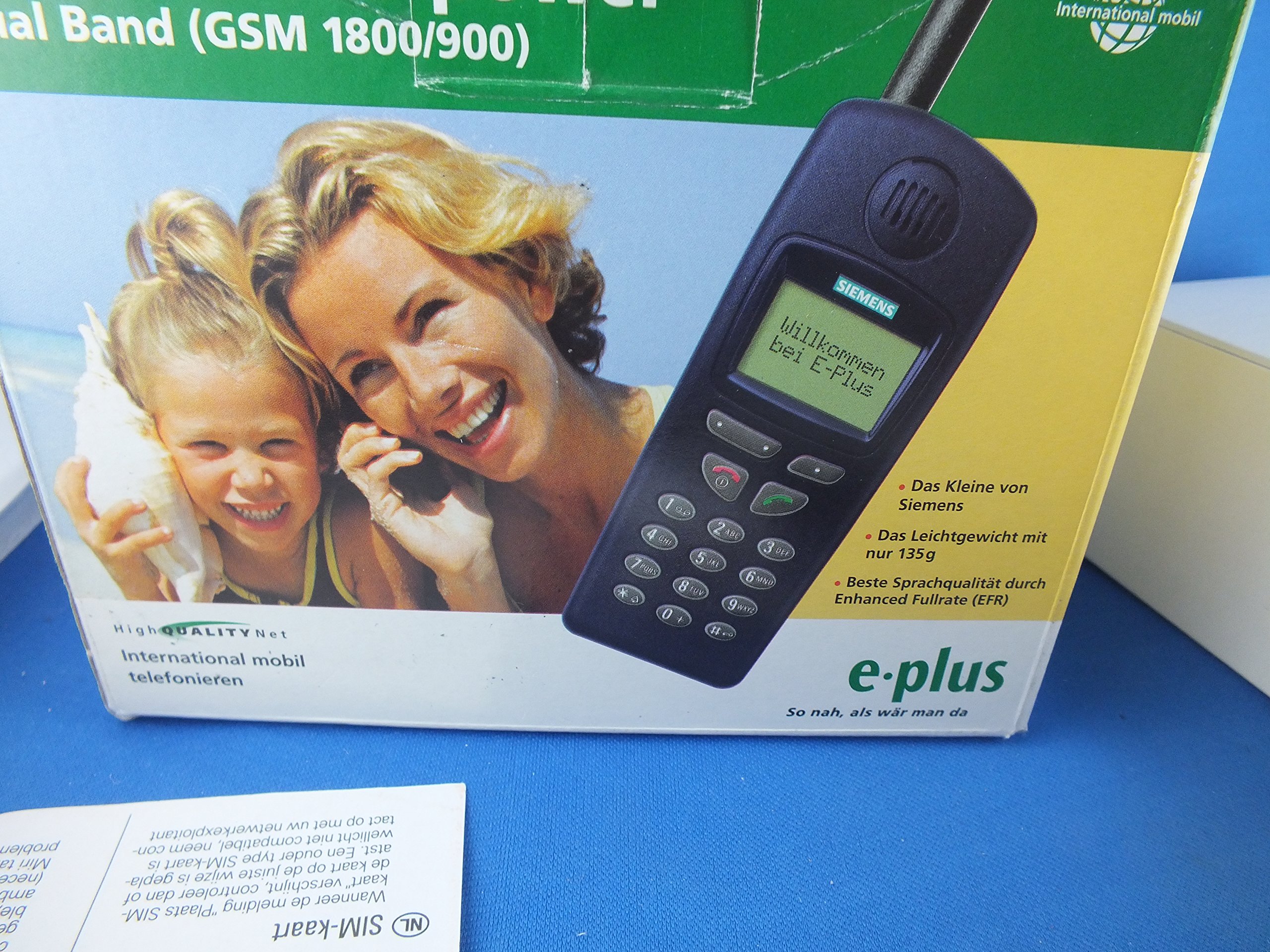 Siemens C25 Vintage – Téléphone Portable Avec étui D'origine, Bleu, Fonctionnel