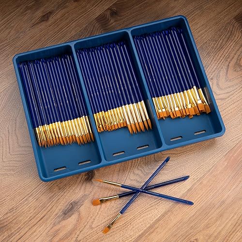 Miniatura 2 de Royal Brush Paquete de pinceles Gold Taklon de gran valor, varios tamaños, 120 pinceles