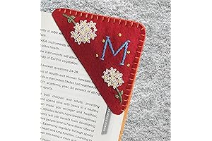 Personalized Hand Embroidered Corner Bookmark