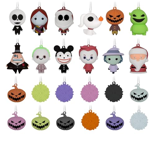 Hallmark Disney Tim Burton's The Nightmare Before Christmas Countdown Calendar Box with 24 Mini Ornaments, Gifts for Disney Fans