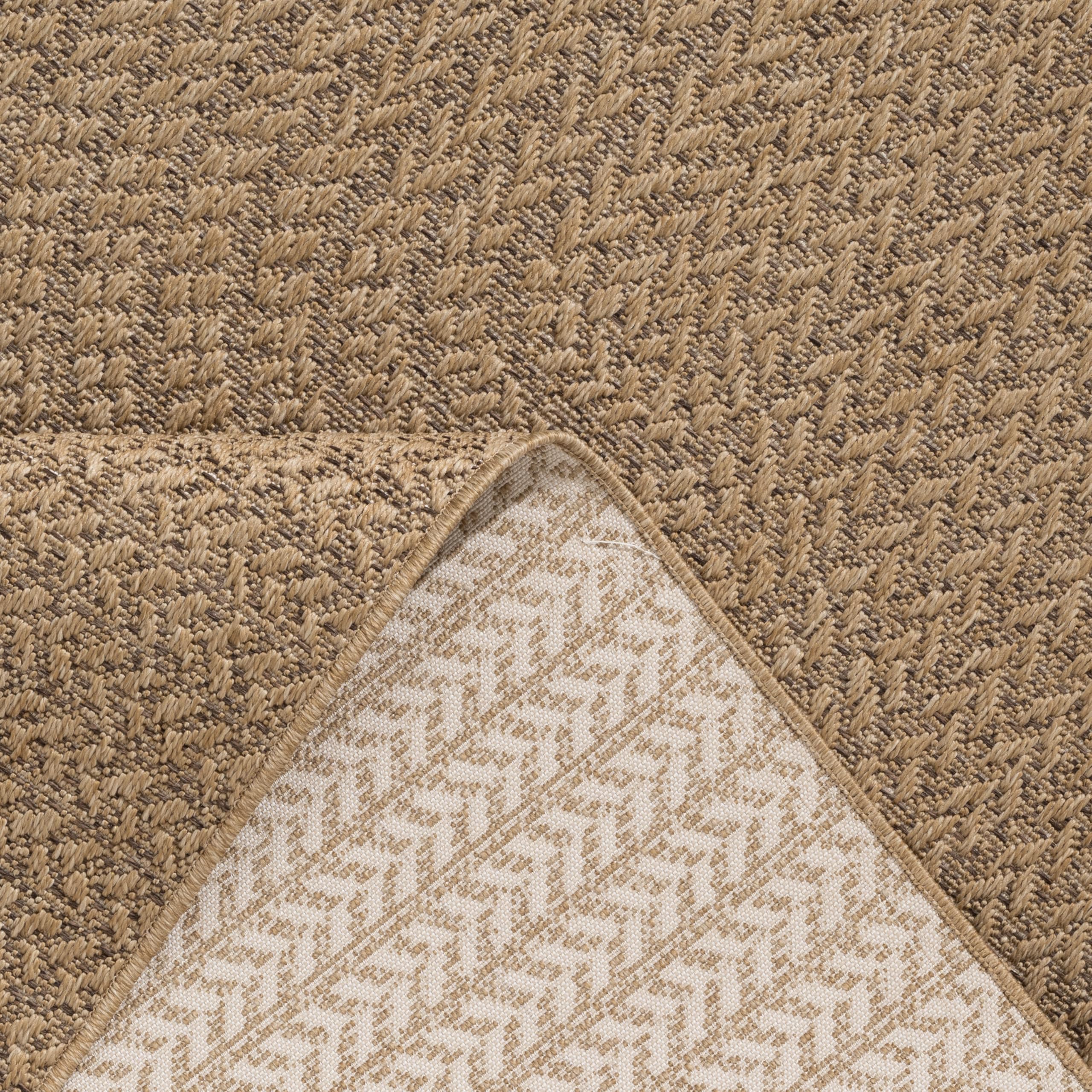 Paco Home Outdoor Teppich Wetterfest, moderner Jute-Look in natürlicher Sisal Optik, Robust, ideal für Terrasse Wohnzimmer & Küche, Grösse:160x230 cm, Farbe:Beige 5