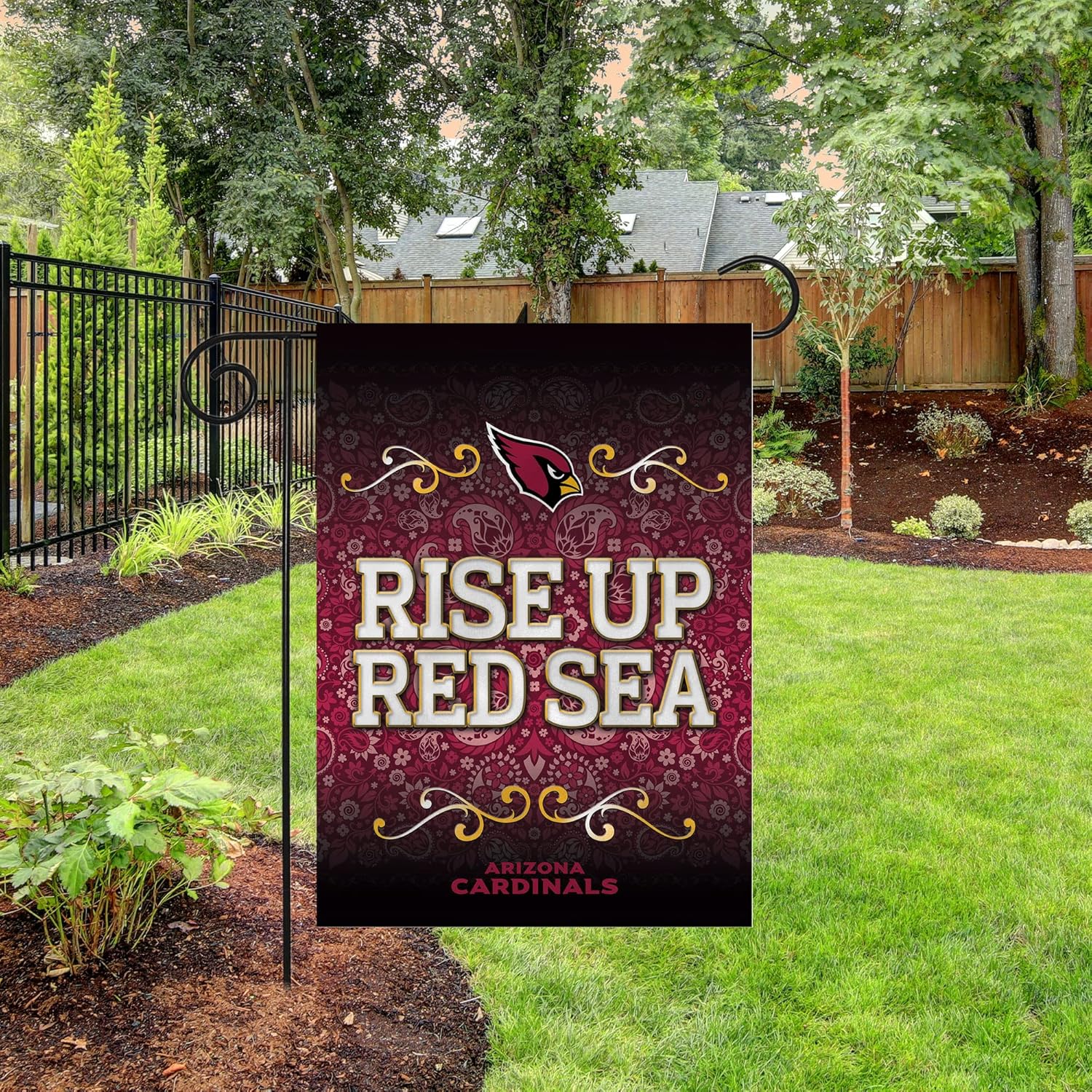 Rico Industries NFL Football Slogan 13" x 18" Double Sided Garden Flag - Outdoor - Great Gift Item