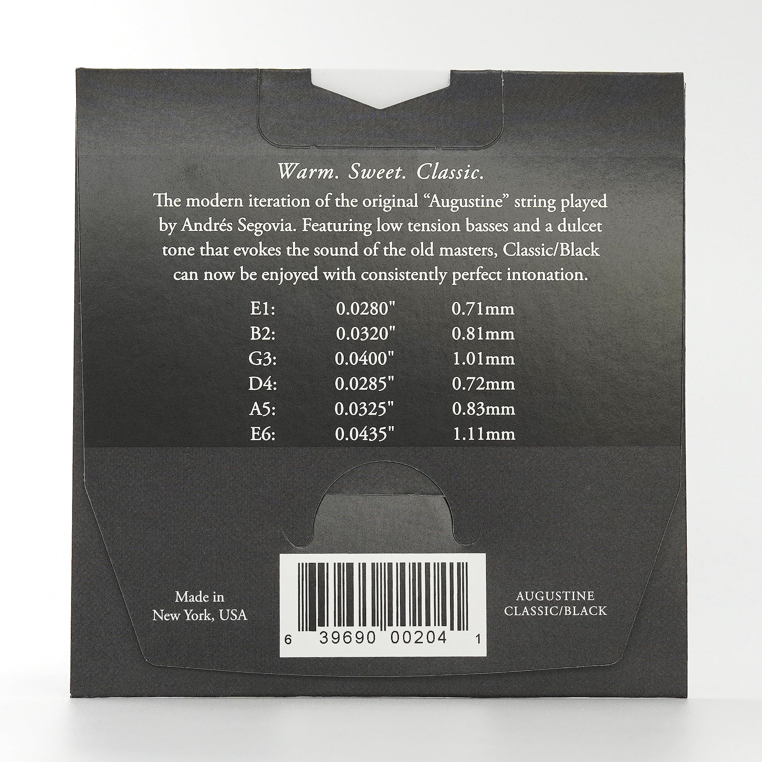Augustine 650407 Corde per Chitarra Classica, Etichetta Nera, Set Standard-Cantini, Tensione Normale/Leggera (Confezione da 3)