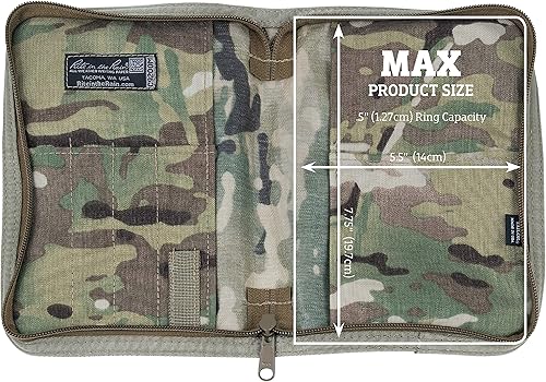 Miniatura 5 de Rite In The Rain Tela Cordura resistente a la intemperie, cubierta de carpeta de anillos de 12 pulgada, 6.75 x 8.875 pulgadas, cubierta multicámara