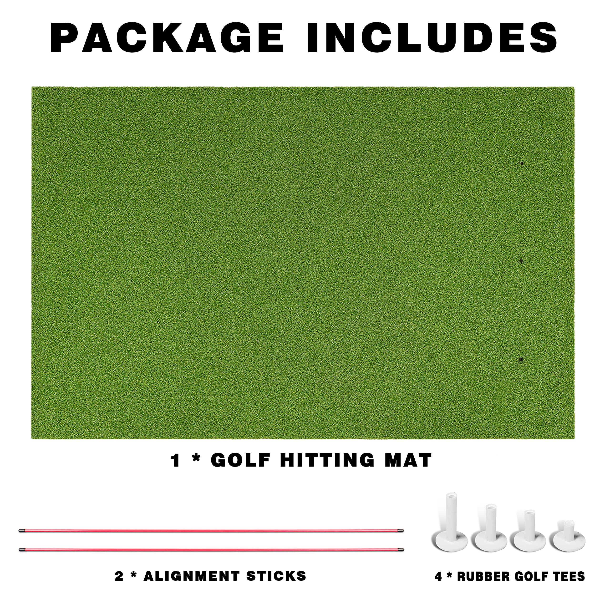 CHAMPKEY PRO Golf Hitting Mats Premium Turf with Rubber Foam Padding
