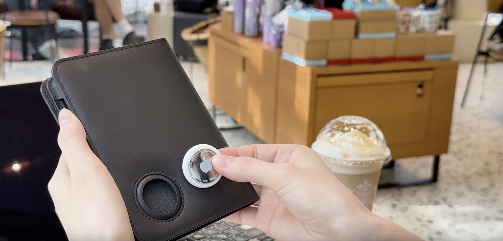 Amazon.com | Stouchi Quick-Draw AirTag Passport Holder, 1-Sec Pull