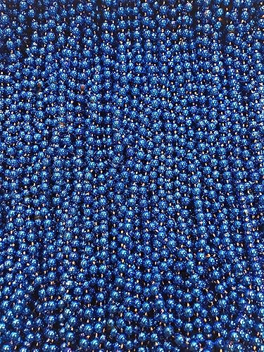 Miniatura 2 de Cuentas de Mardi Gras de 33 pulgadas, 0.276 in, 12 docenas, 144 piezas, collares con doblón, Plástico