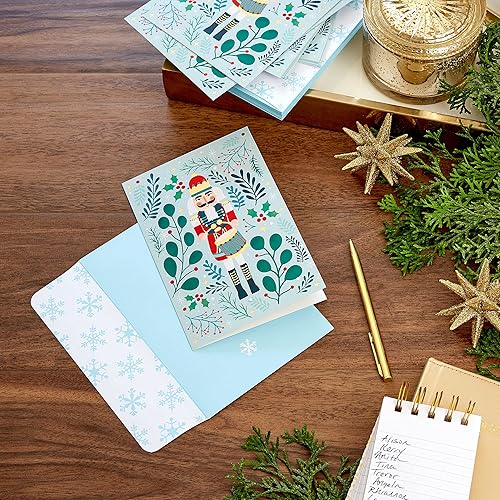 Miniatura 2 de Hallmark Tarjetas de Navidad en caja, cascanueces verdes (16 tarjetas y 17 sobres)