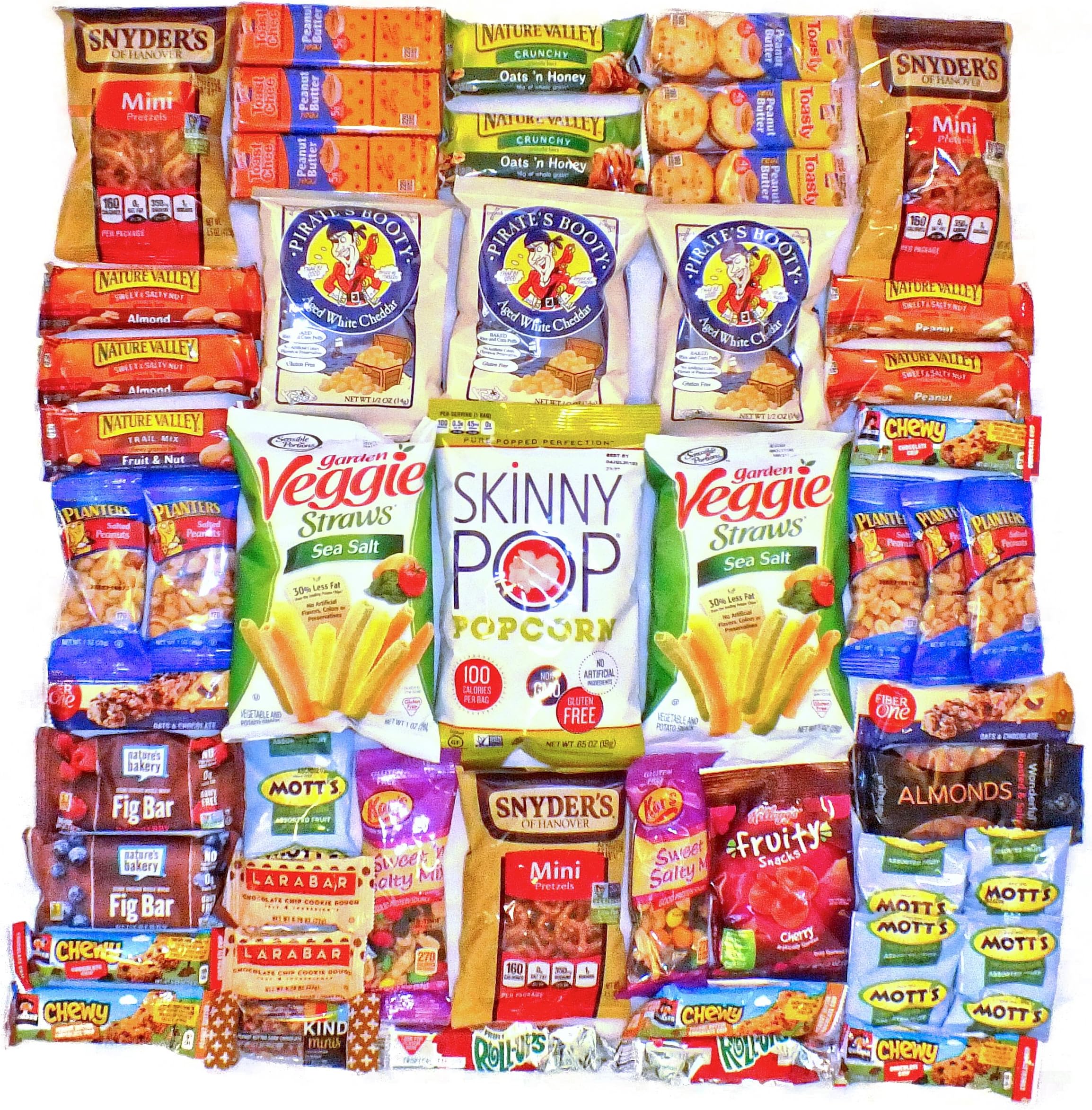 Healthy Snack Pack Variety Assortment Care Package Cookies Granola Kind Bars Larabar Natural Bulk Sampler Bars Snacks (50 Count)