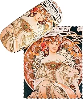 VON LILIENFELD Portaocchiali Astuccio Occhiali Leggero Stabile Colorato Compatto Regalo Arte Alfons Maria Mucha F. Champenois