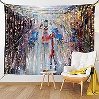 Vista 160 de Ambesonne Tapiz hawaiano, Costa Na Pali en la isla de Kauai en Hawái, día soleado, horizonte de montaña, colgante de pared para dormitorio, sala