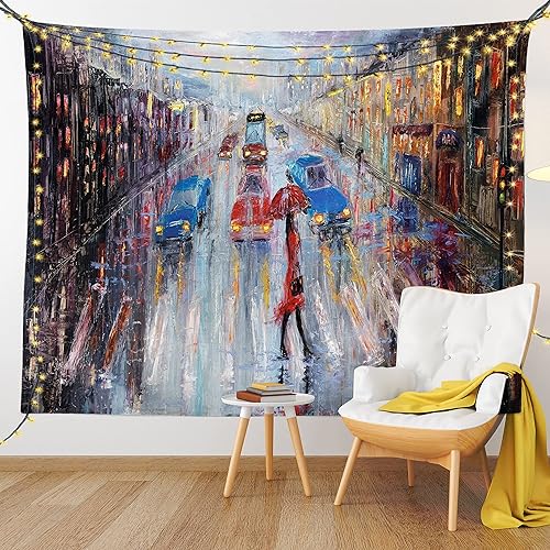 Miniatura 160 de Ambesonne Tapiz hawaiano, Costa Na Pali en la isla de Kauai en Hawái, día soleado, horizonte de montaña, colgante de pared para dormitorio, sala