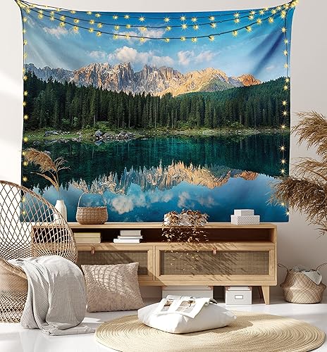 Miniatura 7 de Ambesonne - Colección de decoración de la casa de la granja la cálida primavera del sol brillando a través del toldo de los árboles de haya altos