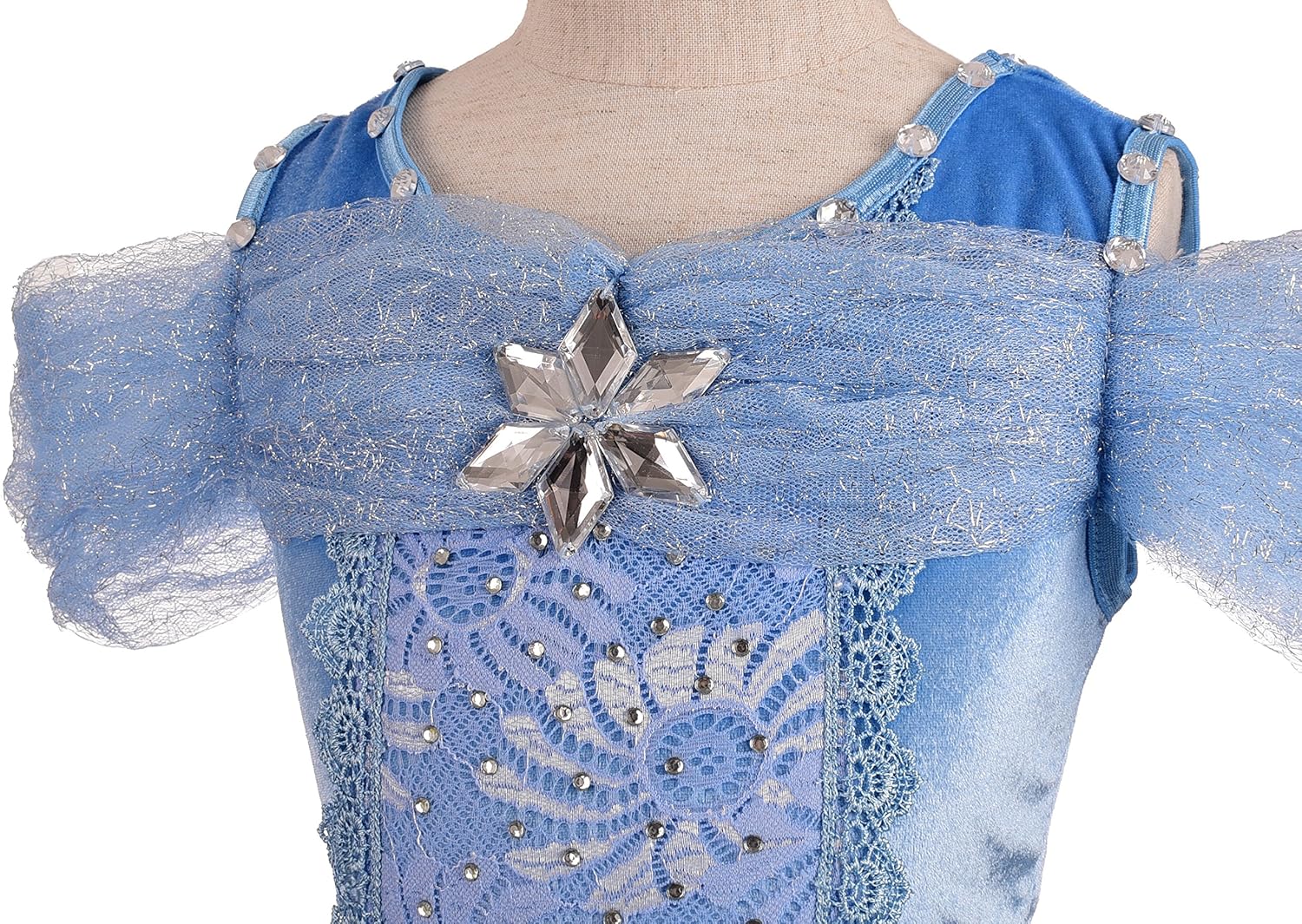 Lito Angels Girls Princess Dress Up Costume Halloween Christmas Fancy Dress with Accessories