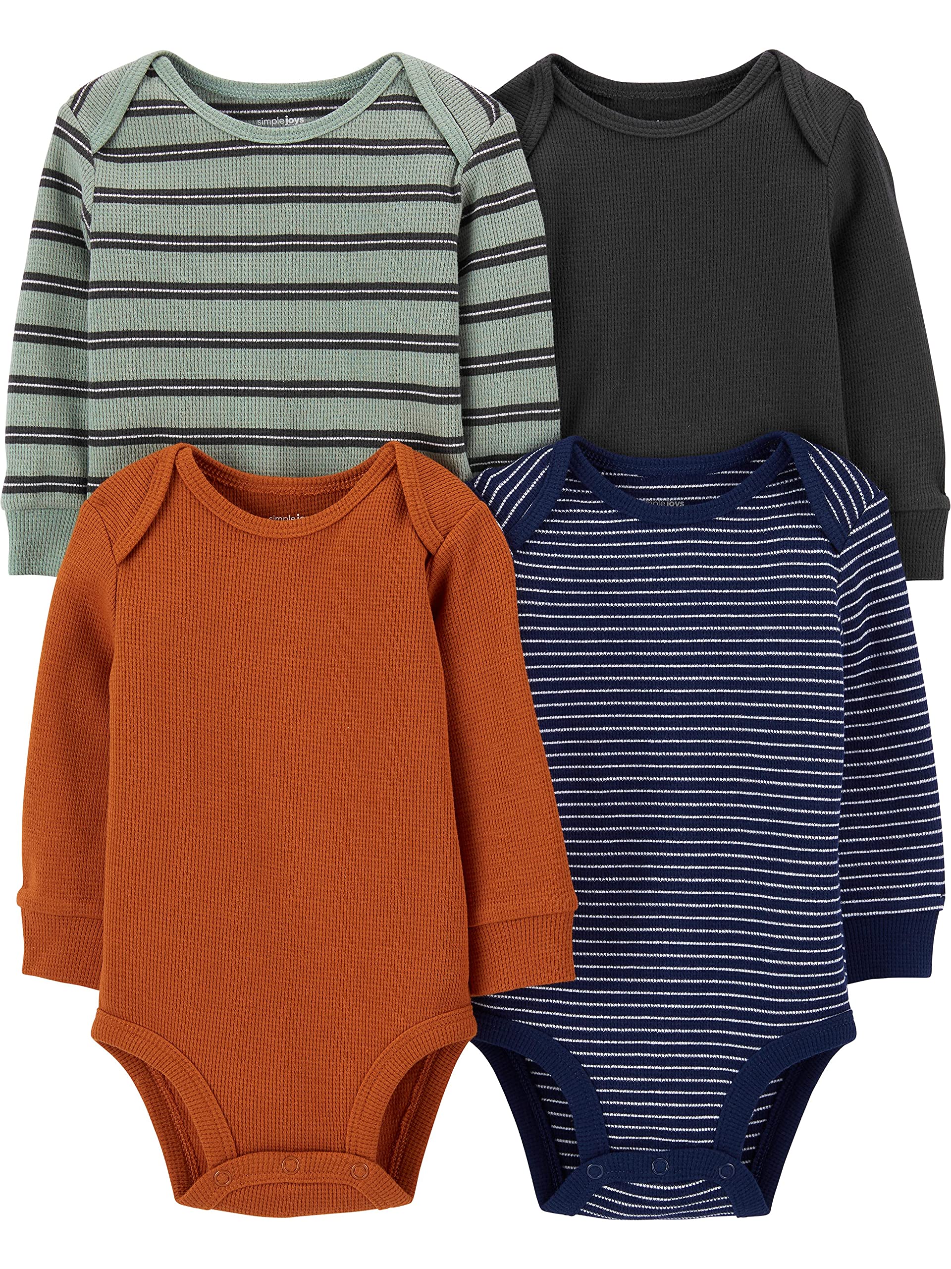 Simple Joys by Carter's Baby 4-pack Long-sleeve Thermal Bodysuit