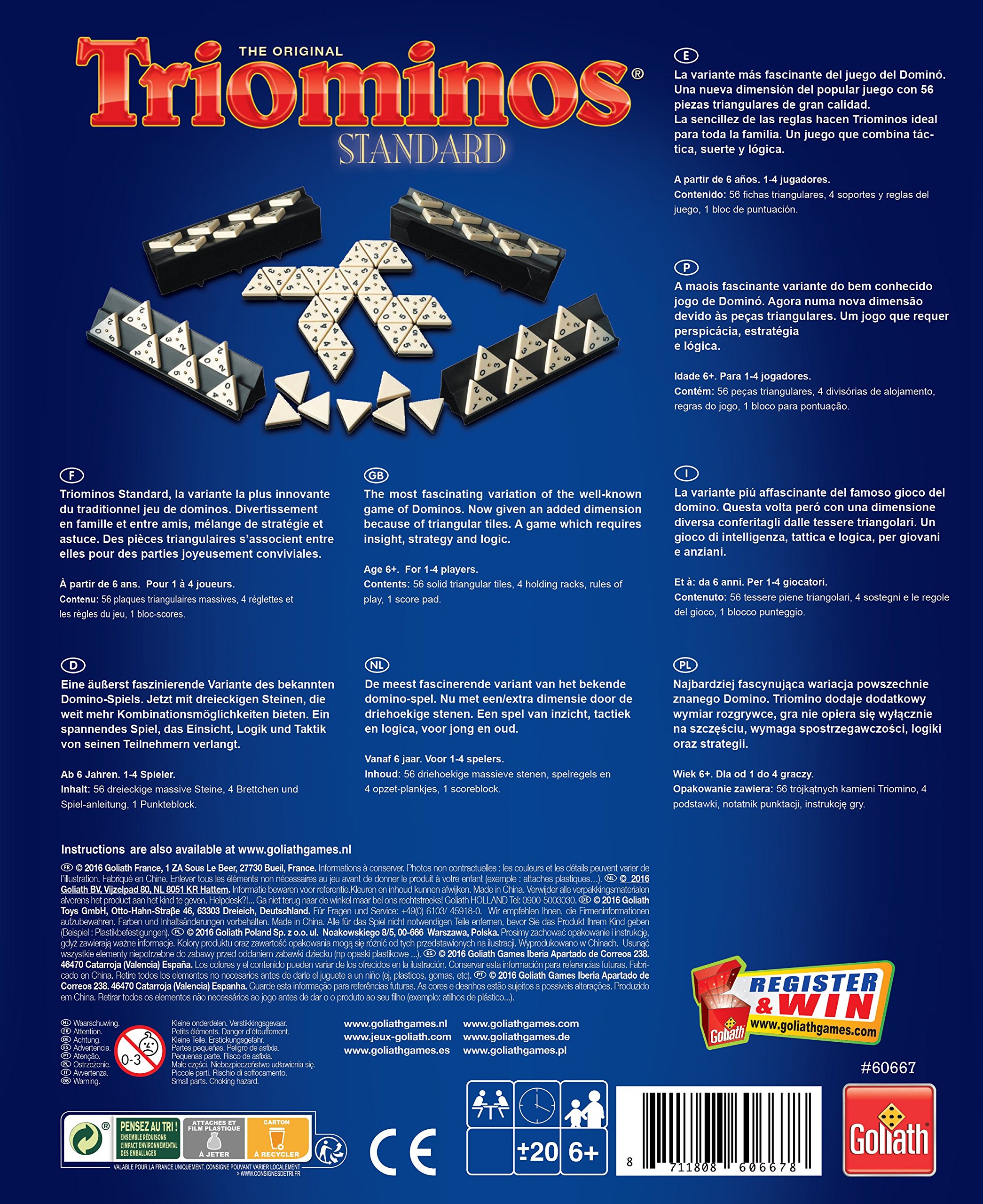 Goliath - Triominos Standard - 60667 - das spannende Anlegespiel, ab 6 Jahren