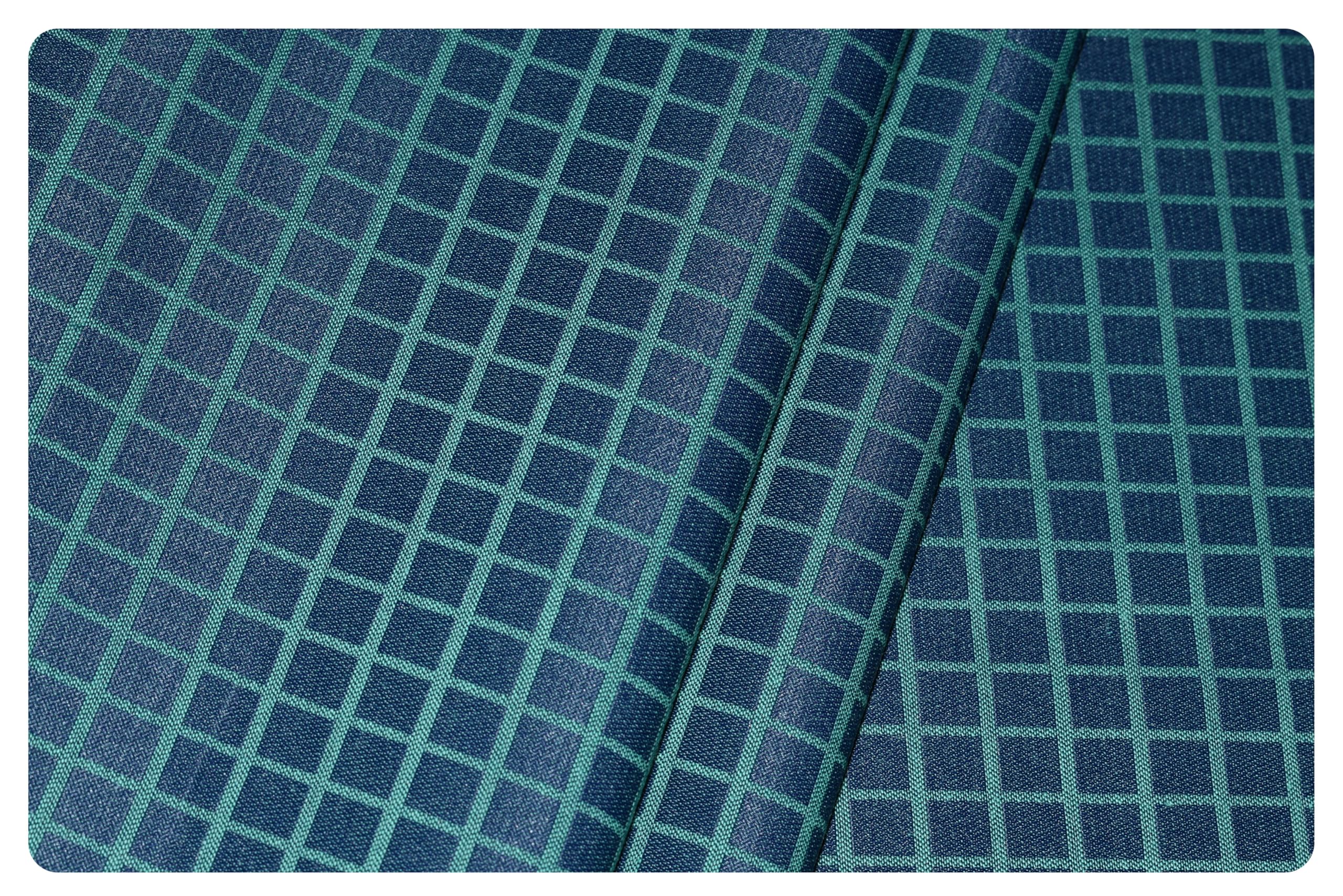 arvind Men's Cotton Poly Blend Checkered Unstitched Shirt Fabric (BK49G1)-picture-53