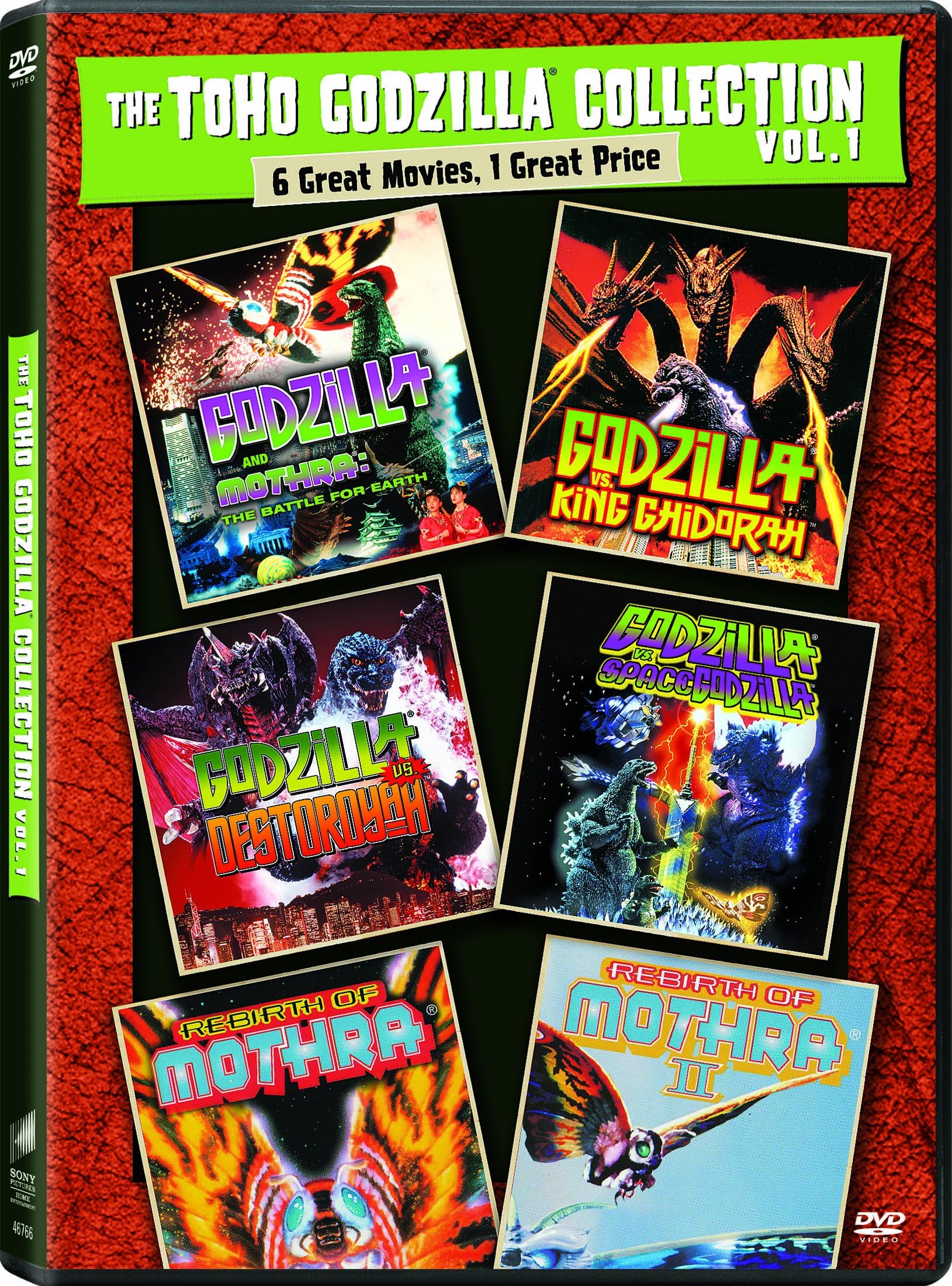 Godzilla Vs. Destroyah / Godzilla Vs. Spacegodzilla / Godzilla Vs. King Ghidorah / Godzilla Vs. Mothra (1992) / Rebirth of Mothra / Rebirth of Mothra II - Set