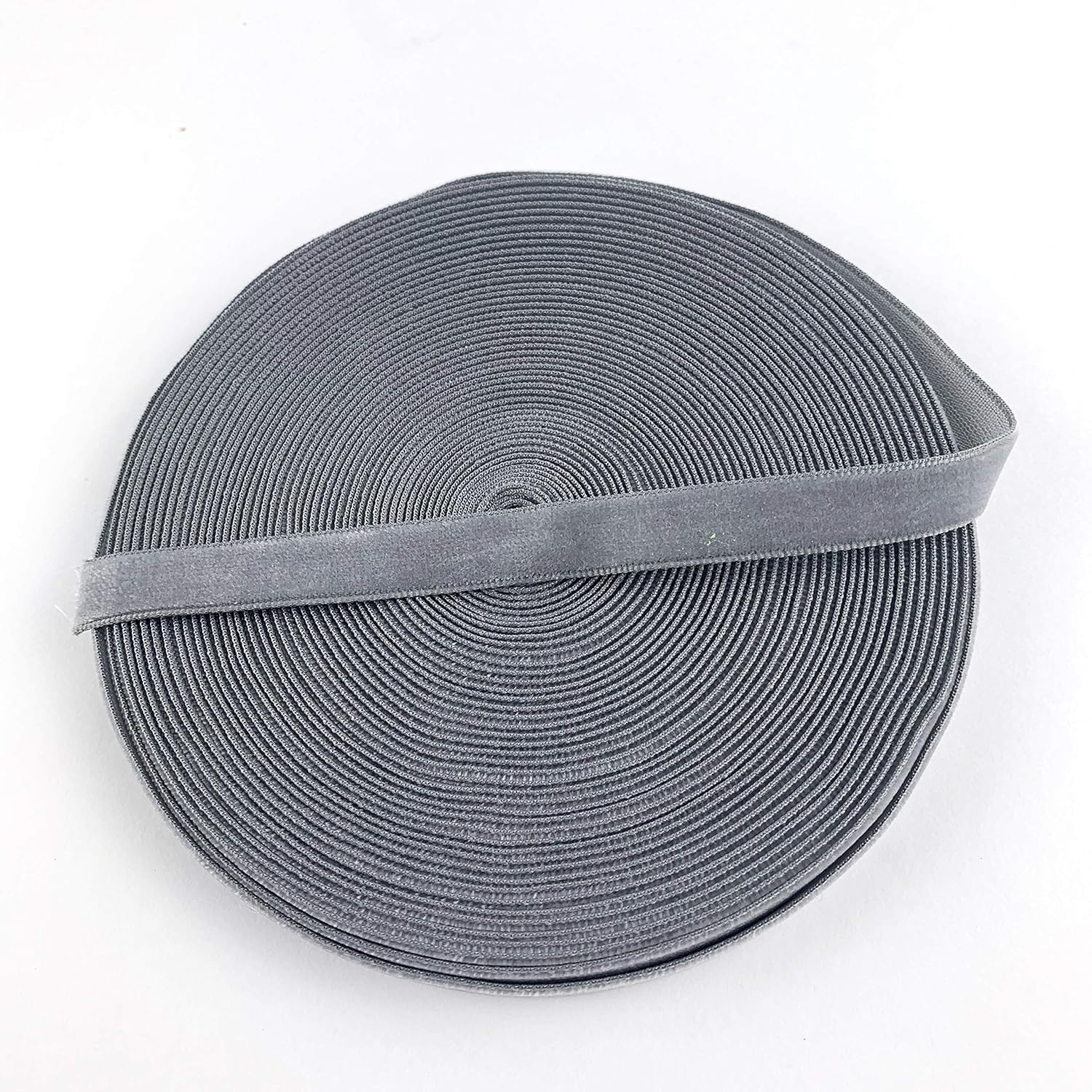 Worlds Grey Velvet Ribbon 10 Yards 3/8Inch(9mm)