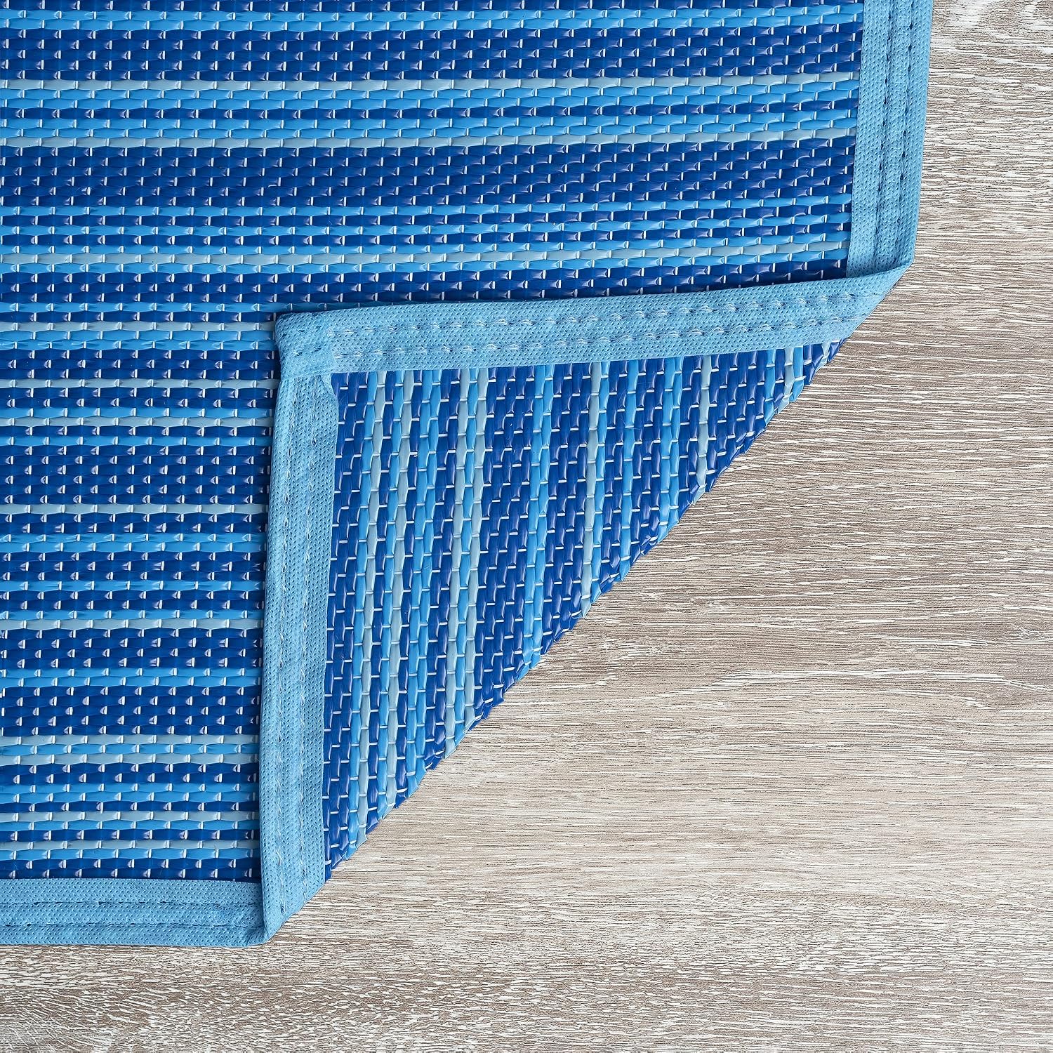 Tayse Large Reversible Plastic Straw, Water Resistant Outdoor Rug 8x10 - Modern Outdoor Patio Rug, Also for Deck, Porch, Camp, Camping, Entryway, RV - Waterproof Outside Area Rug