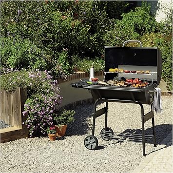 Barbecue Grill 30" Barrel BBQ Grill Multi-function Stainless Steel Charcoal Outdoor Barbecue Smokers Tool Kits for Picnic Patio Backyard Camping Cooking