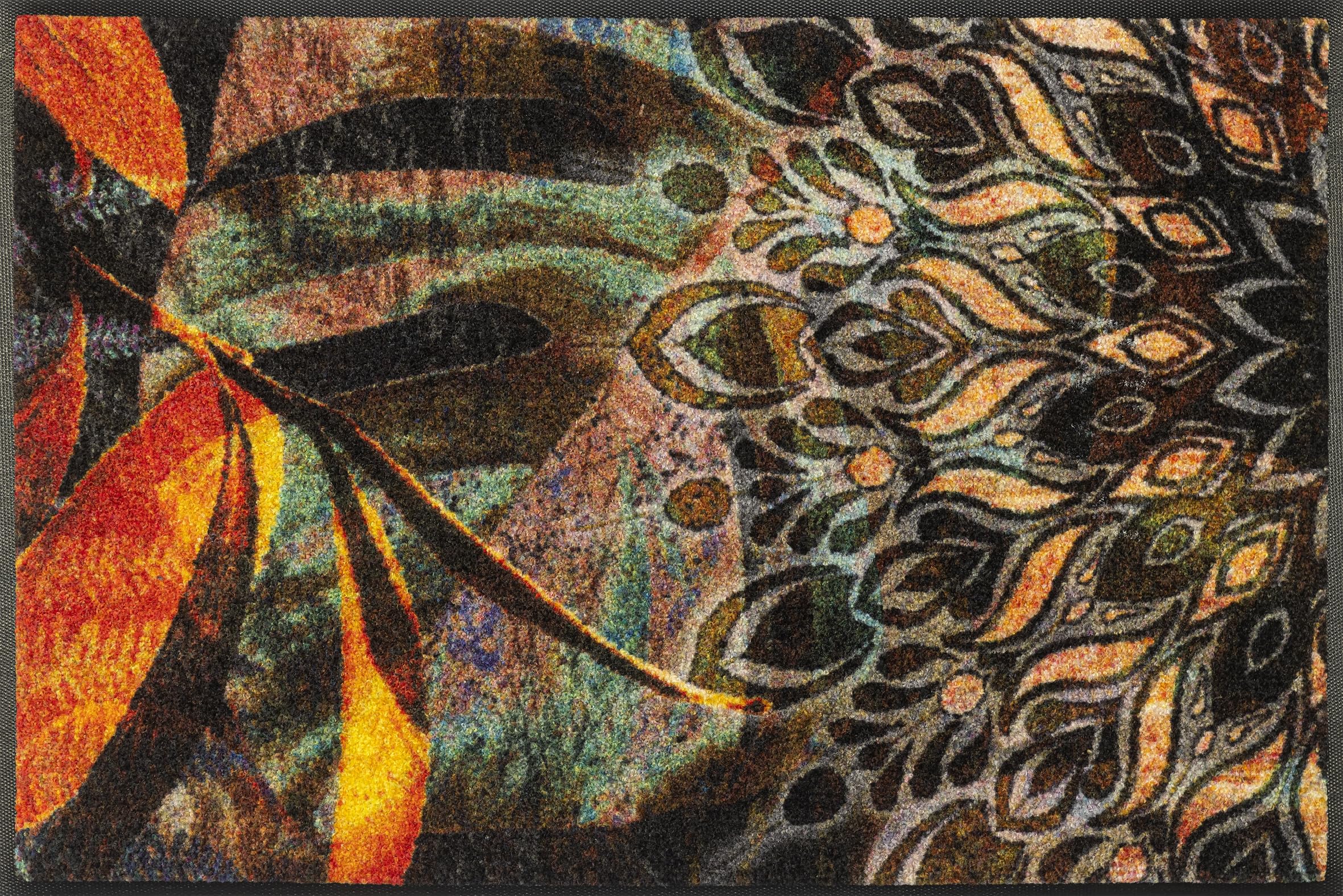 wash+dry Paillasson, Jungle Dance 50x75cm, intérieur et extérieur, Lavable, Multicolore