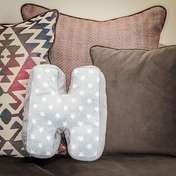 grey initial cushions