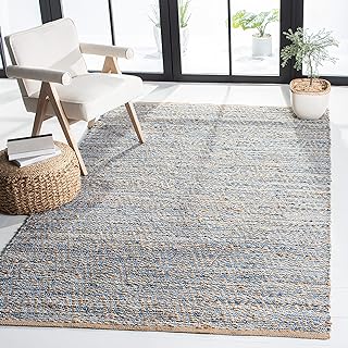 SAFAVIEH Cape Cod Collection Accent Rug - 3' x 5', Natural & Blue, Handm...