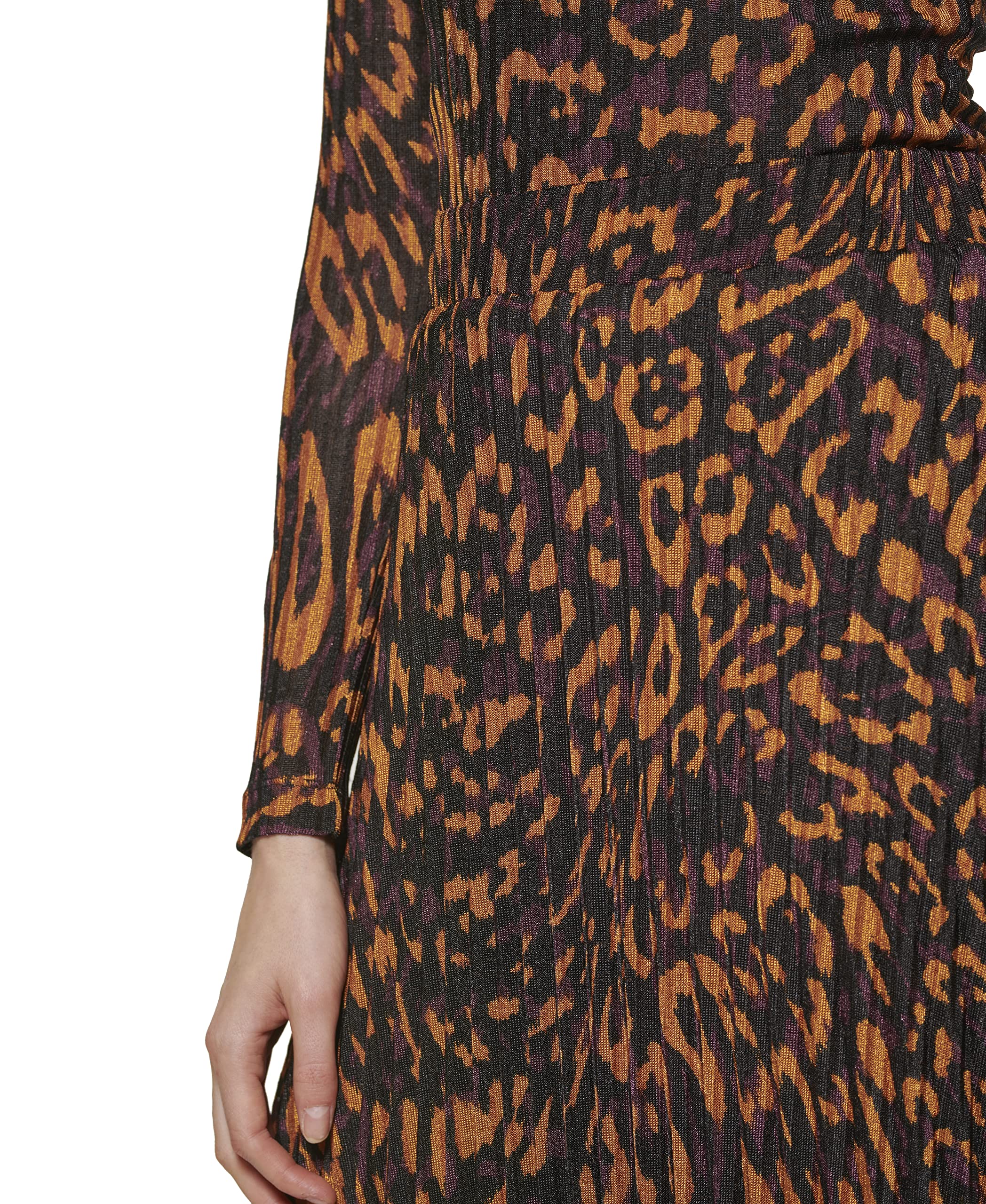 DKNY Gonna A Tubino Plissettata con Stampa Animalier Gonna Donna