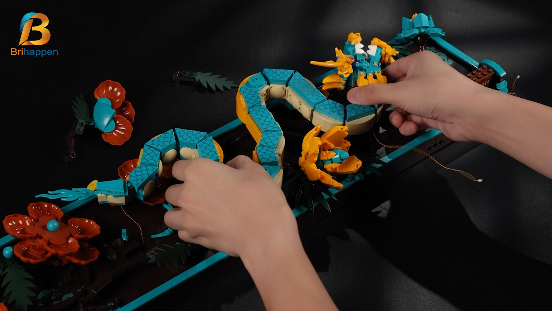 Brihappen Mythic Dragon Tiles Building Block Sets for Adult