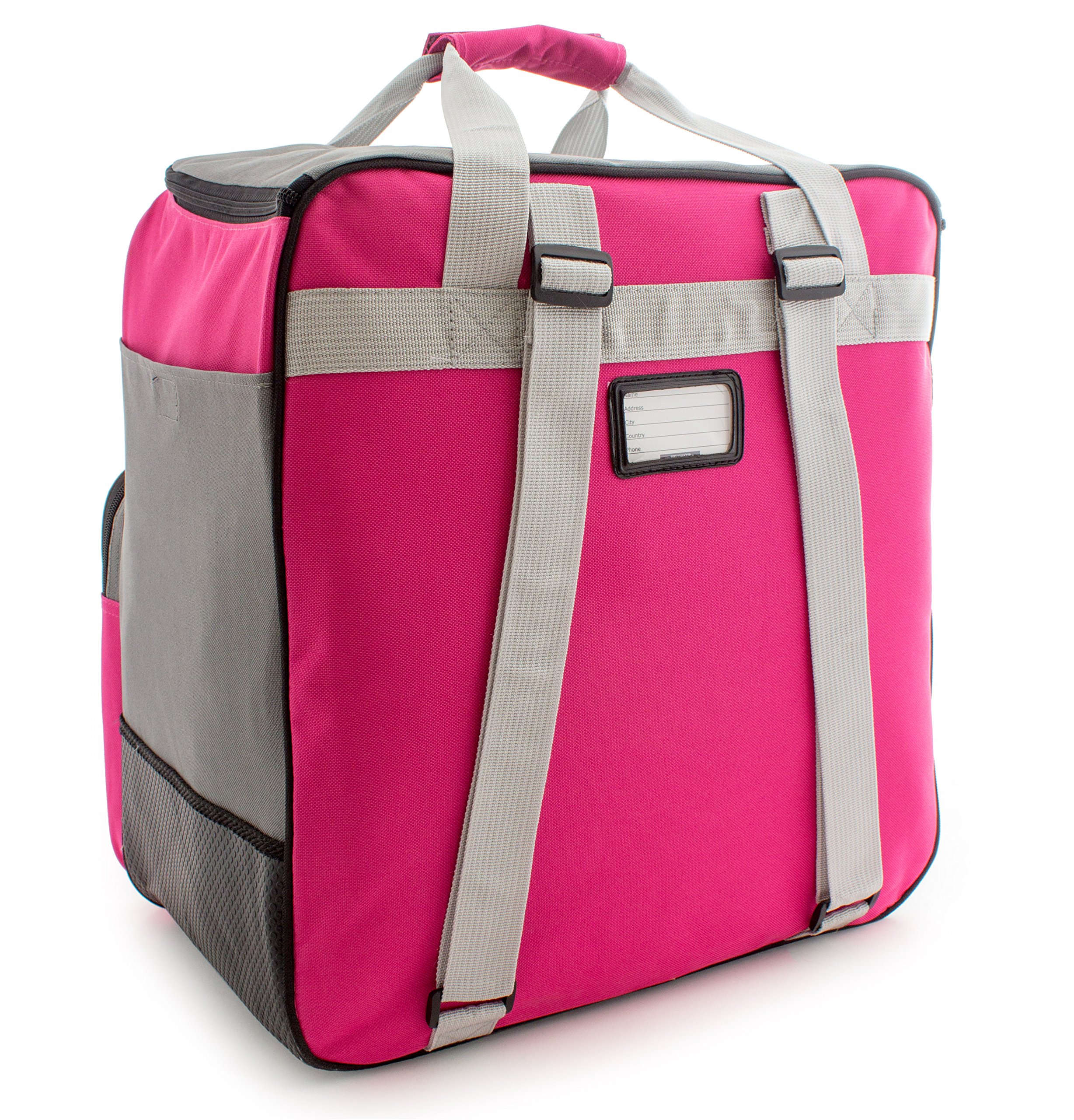 BRUBAKER Skischuhtasche Helmtasche Skischuhrucksack Superfunction Pink Grau - Limited Edition -