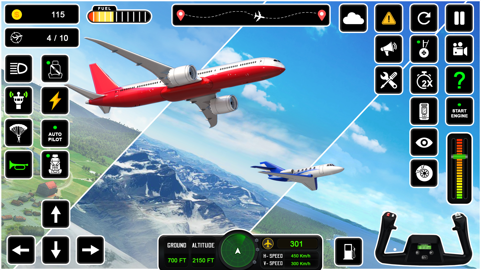 Real Airplane Flight Simulator game Plane Extreme Airplane Adventure