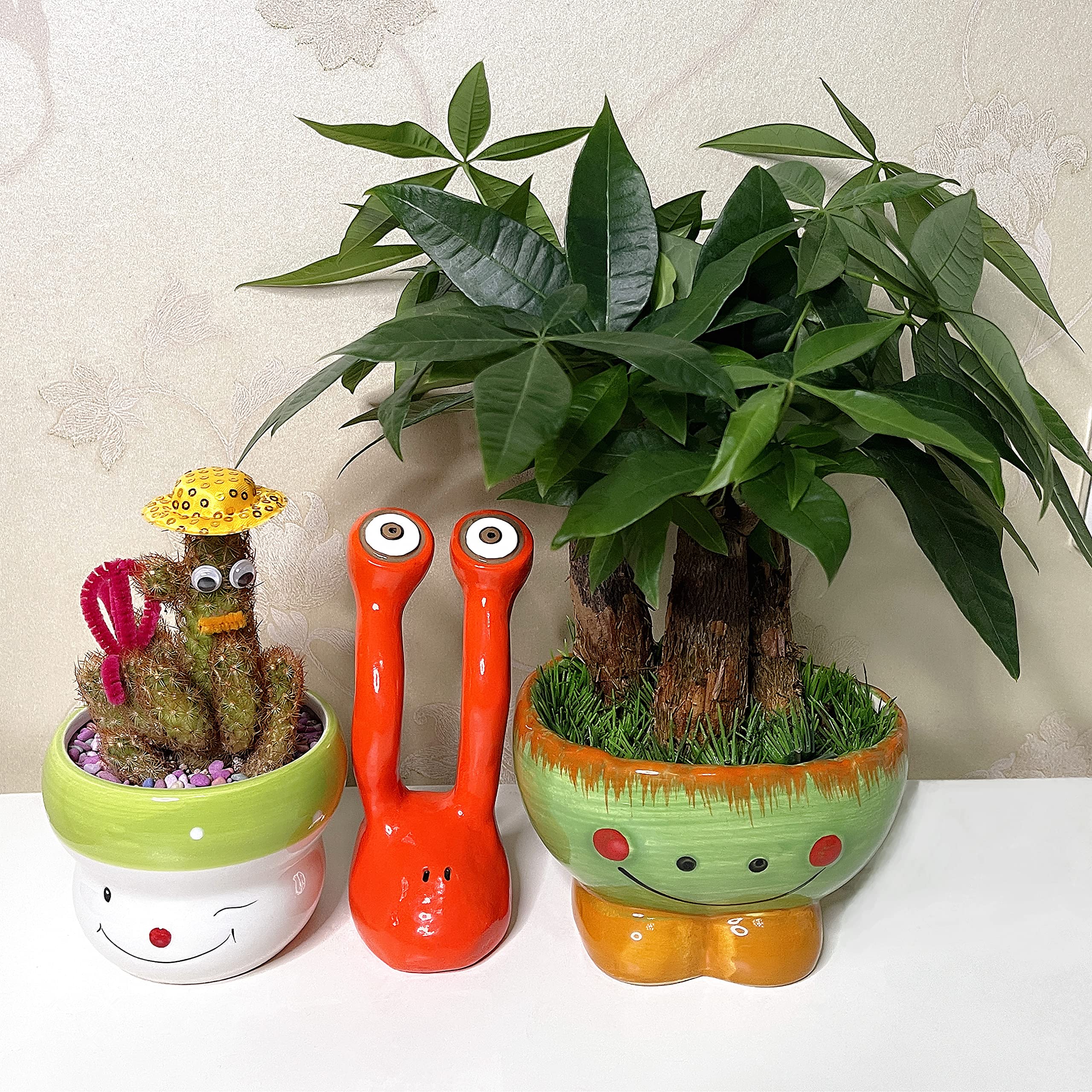 Schnecken-Figur Mit Kristallkugel – Metall, 4,5 X 2,5 X 3 Cm, Deko Für Garten, Teich & Balkon