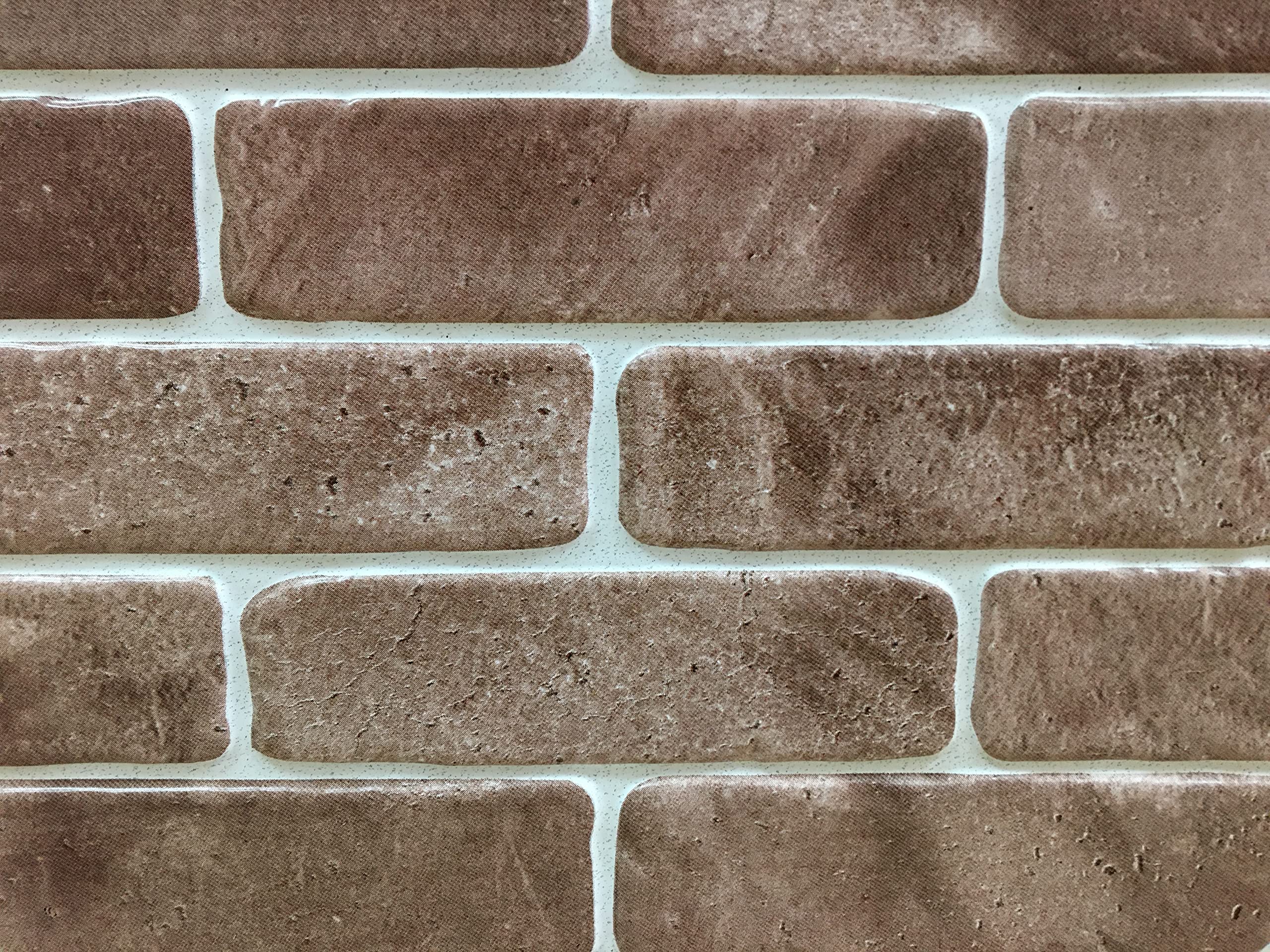 Paneles de pared de PVC 3D azulejos decorativos revestimiento (10, ‎Marrón)
