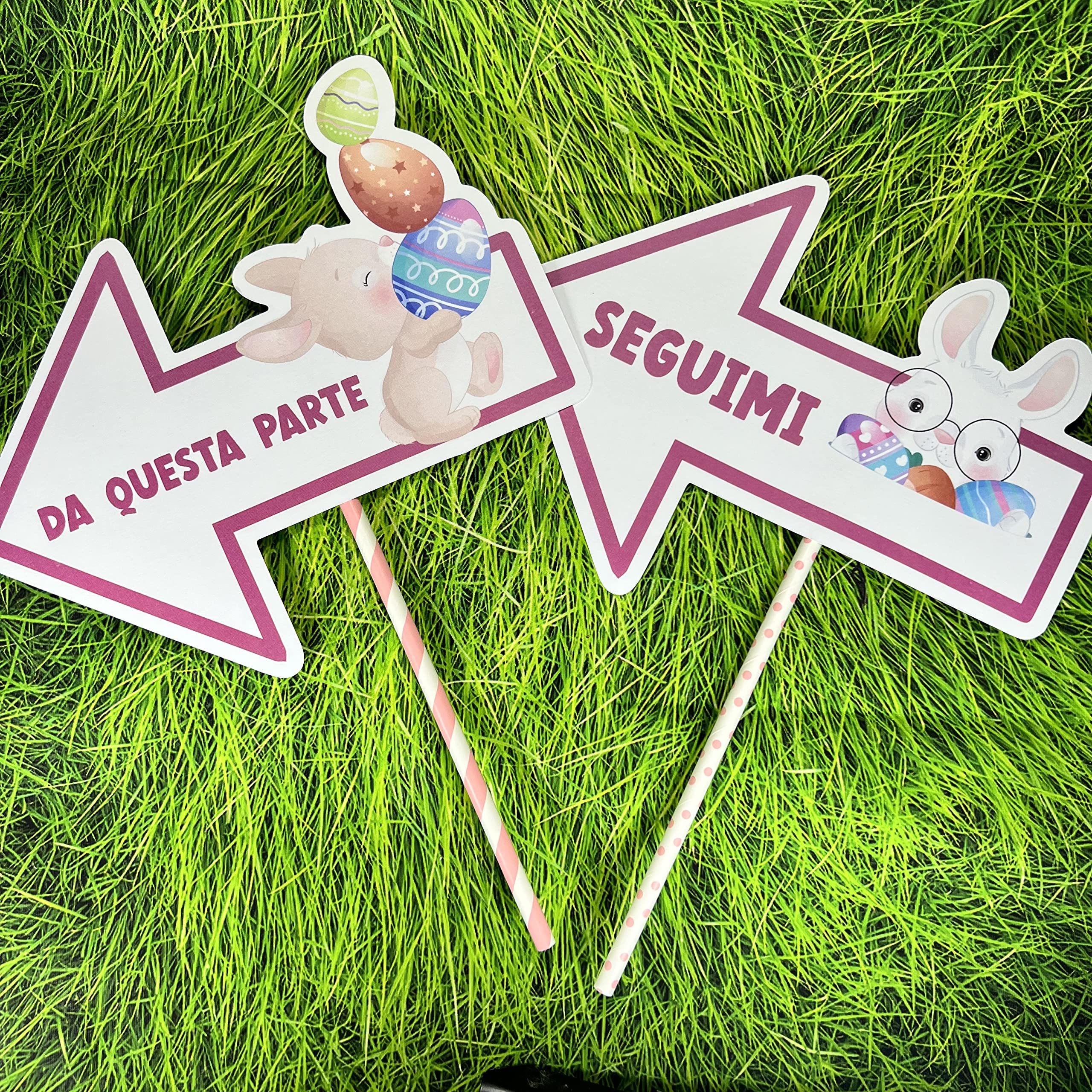 Caccia alle Uova di Pasqua – Set Completo Personalizzato per Bambini con Frecce, Indizi e Filastrocche – Stampa Grande Finale – Regalo Pasqua Divertente