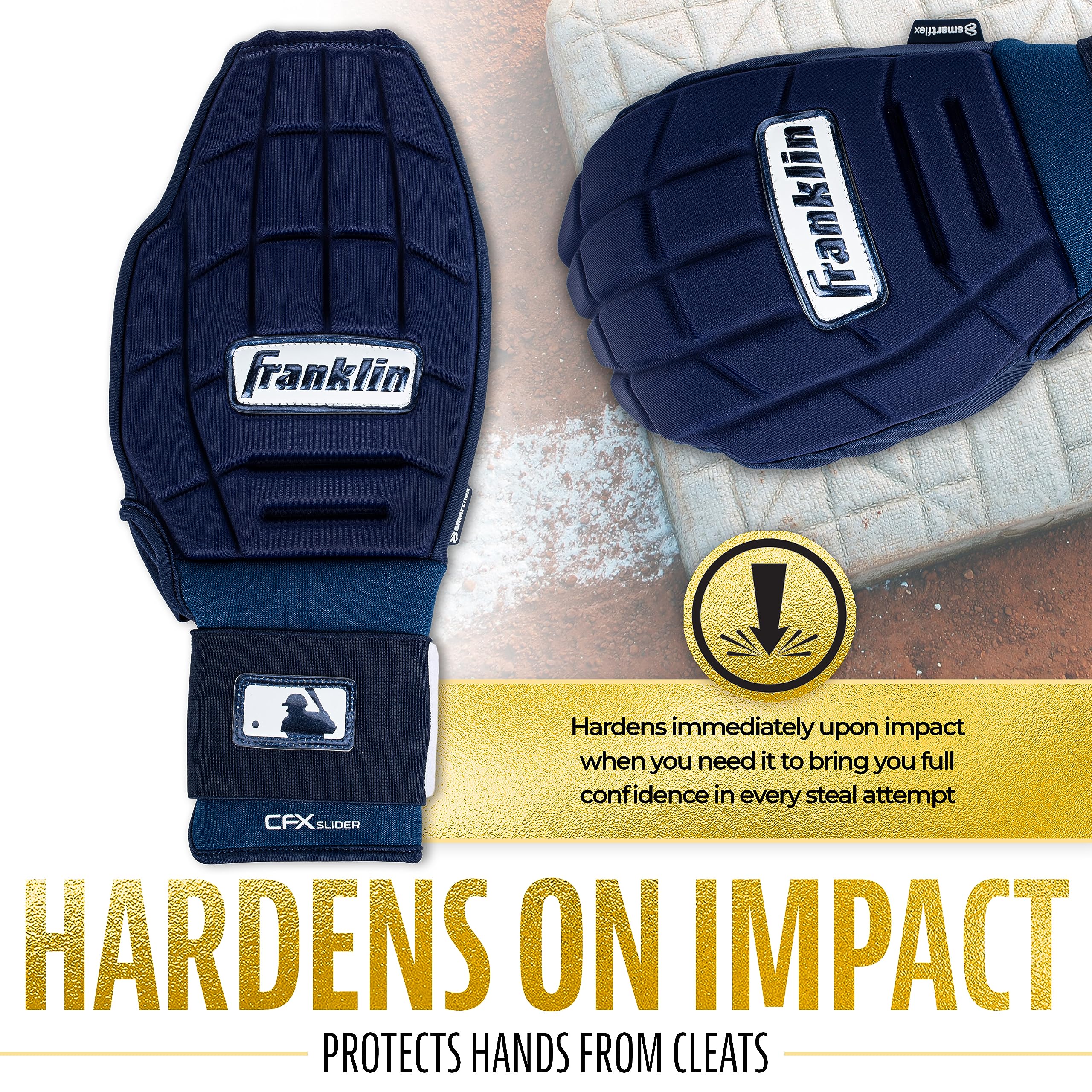 Franklin Sports Cfx Prt Adult Protective Baserunning Sliding Glove Gants de Protection Unisexe