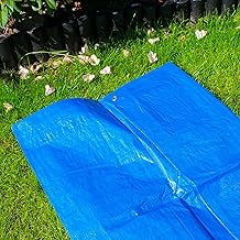 Now Eyelets Every 50cm +Reinforced Corners 4M X8M tarpaulin,universal waterproof tarp,camping ground sheet garden cover up in sky blue